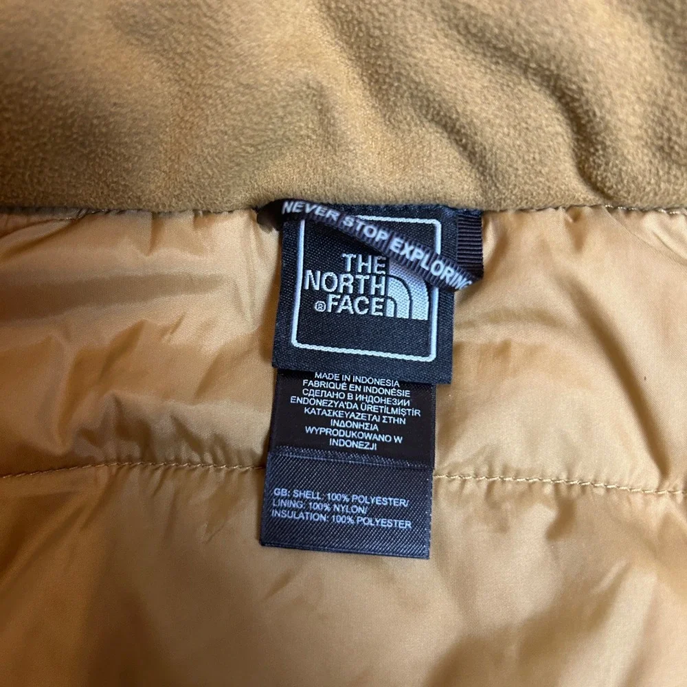 The North Face Mens Hooded Softshell Jacket Navy Blue Mustard Yellow Large
